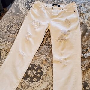 💕 LUCKY BRAND 💕 Women's Sienna Slim Boyfriend Distressed White Jeans Size 2/26